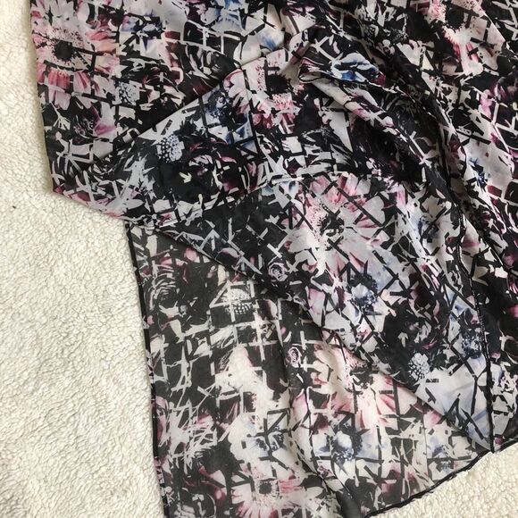 Topshop black print chiffon long boho skirt 4 - Picture 9 of 9